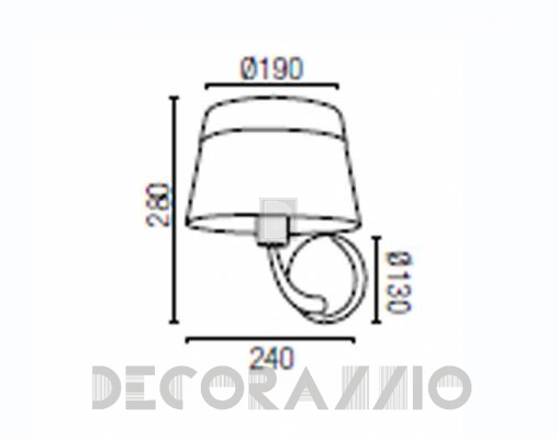 Светильник настенный накладной (Бра) Faro 66190 - 66190