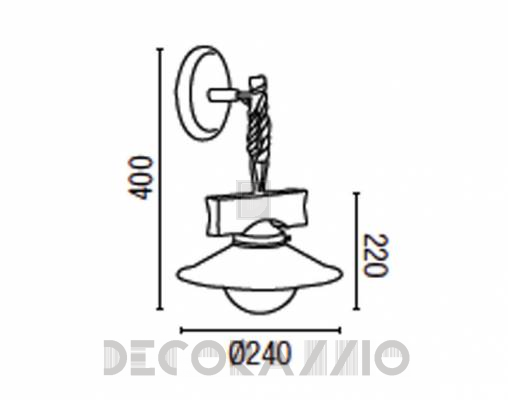 Светильник настенный накладной (Бра) Faro 68138 - 68138