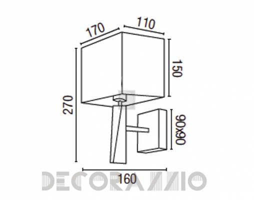 Светильник настенный накладной (Бра) Faro 63142 - 63142