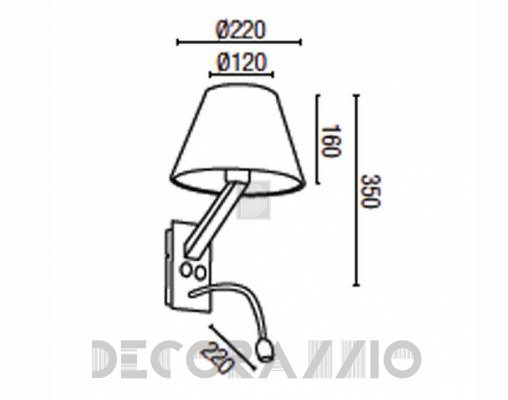 Светильник настенный накладной (Бра) Faro 68506 - 68506