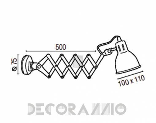 Светильник  настенный накладной (Бра) Faro 40051 - 40051