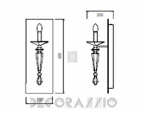 Светильник настенный накладной (Бра) Isaac Light 709 - 709
