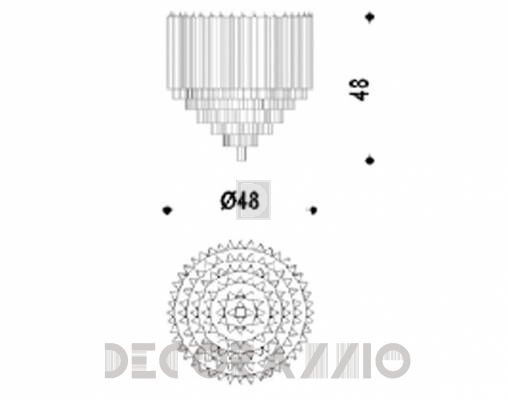 Светильник потолочный подвесной (Люстра) Cornelio Cappellini TRIEDRO.1100 - TRIEDRO.1100