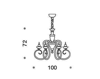 Светильник потолочный подвесной (Люстра) Idl 449 6 - 449 6