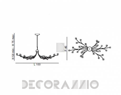 Светильник потолочный подвесной (Люстра) Idl 371 6SL - 371 6SL