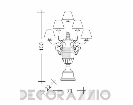 Светильник настольный (Настольная лампа) Baga Patrizia Garganti CM. 500 - CM. 500