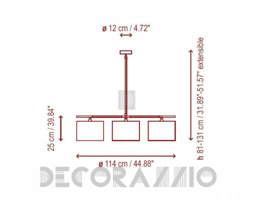 Светильник потолочный подвесной Bover DANONA 3 LUCES - DANONA 3 LUCES
