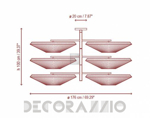 Светильник потолочный накладной Bover SIAM 6 luces - SIAM 6 luces
