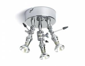 Светильник  потолочный накладной Disegno Luce BAIONETTA C+W BASETTA 3 LIGHTS B15D 20W 12V, BAIONETTA C+W BASETTA 3 LIGHTS B15D 20W 12V