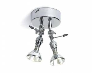 Светильник  настенный накладной Disegno Luce BAIONETTA C+W BASE 2 LIGHTS B15D 50W 12V, BAIONETTA C+W BASE 2 LIGHTS B15D 50W 12V