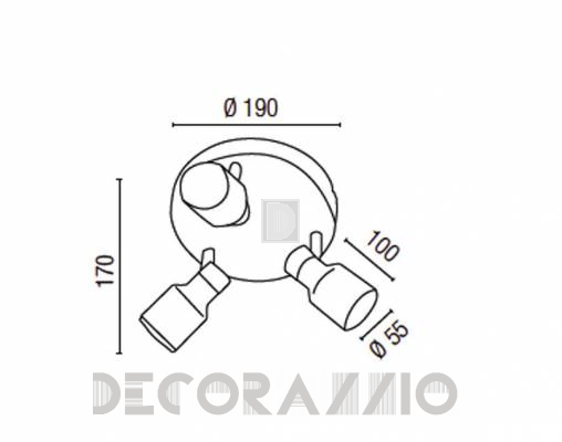Светильник  потолочный накладной Faro 41018 - 41018