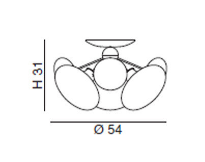 Светильник потолочный накладной Idl 366-6PF - 366-6PF