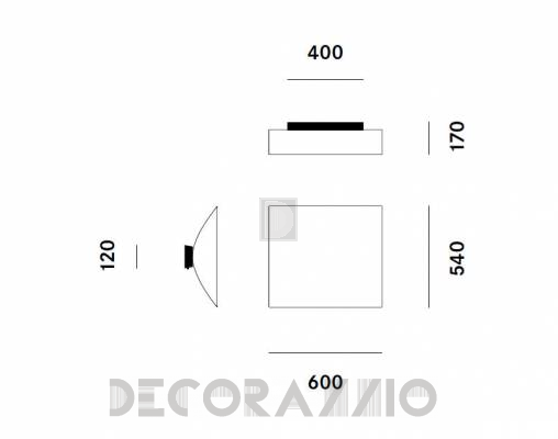 Светильник потолочный накладной Prandina LIGHT VOLUME ECO 22C - LIGHT VOLUME ECO 22C