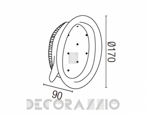 Светильник  настенный врезной (Светильник точечный) Faro 46017 - 46017