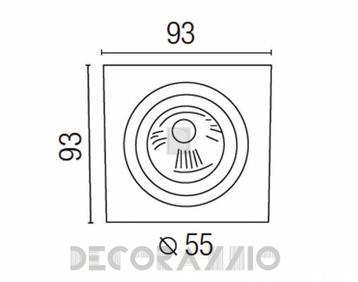 Светильник потолочный врезной (Светильник точечный) Faro 43382 - 43382