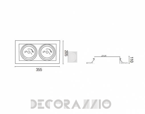 Светильник потолочный врезной (Светильник точечный) Faro 43328 - 43328