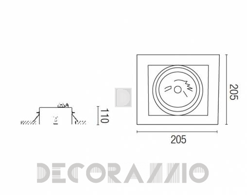 Светильник потолочный врезной (Светильник точечный) Faro 43326 - 43326