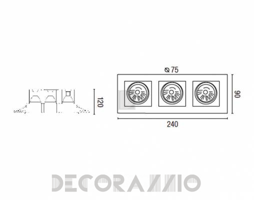 Светильник потолочный врезной (Светильник точечный) Faro 43305 - 43305