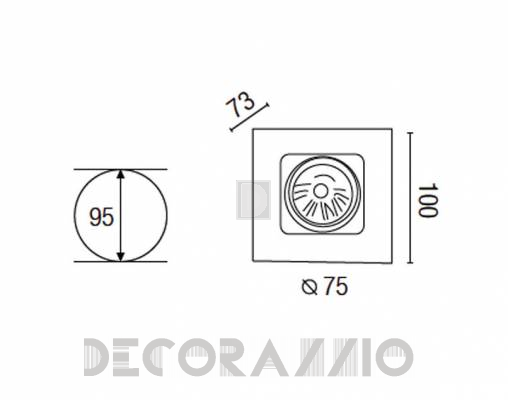 Светильник потолочный врезной Faro 43071 - 43071