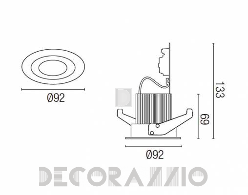 Светильник потолочный врезной Faro 3071501 - 3071501