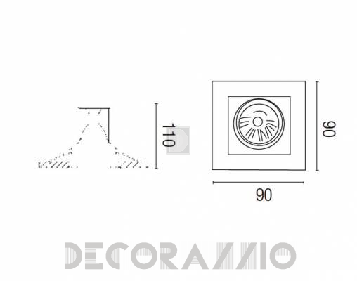 Светильник потолочный врезной Faro 43300 - 43300