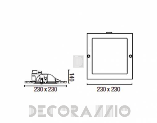 Светильник  потолочный врезной Faro 43016 - 43016