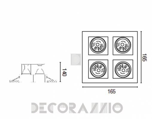 Светильник потолочный врезной Faro 43307 - 43307