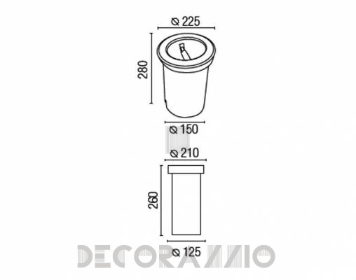 Светильник уличный напольный врезной (Светильник точечный) Faro 71486 - 71486