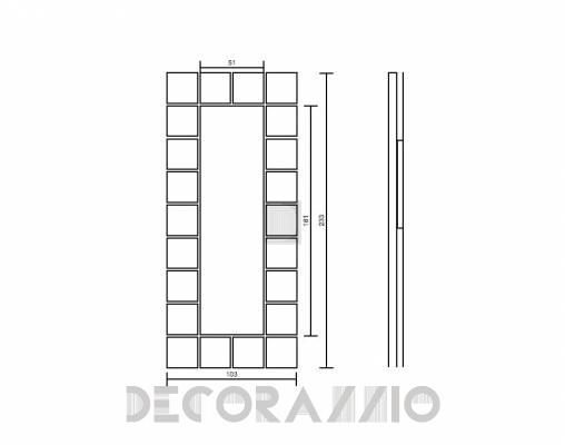 Зеркало навесное Alivar 91 - 91