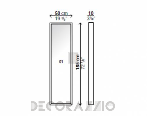 Зеркало напольное Kristalia 20EXL01 - 20EXL01