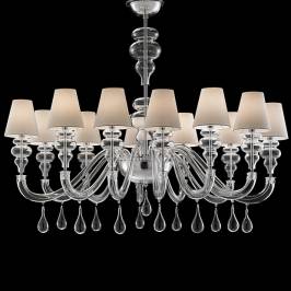Светильник  потолочный подвесной (Люстра) Barovier&Toso Ran Round, 7177-12-CC-BB