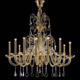 Светильник  потолочный подвесной (Люстра) Barovier&Toso Izmir Gold, 5555-12-OO