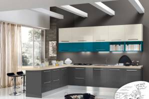 Комплект в кухню Concreta Cucine Seventy, Conc16