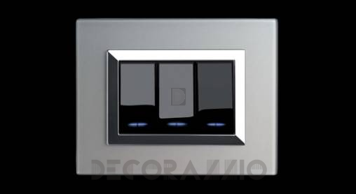 Выключатель тройной AVE LifeTouch - Serie_LifeTouch_placca_Vera44_grigio_big
