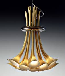 Светильник  потолочный подвесной AV Mazzega ZANTE, 10002-12 amber