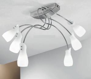 Светильник  потолочный подвесной (Люстра) Cremasco TwisT, 2804/3+3PL-NSCR-BI