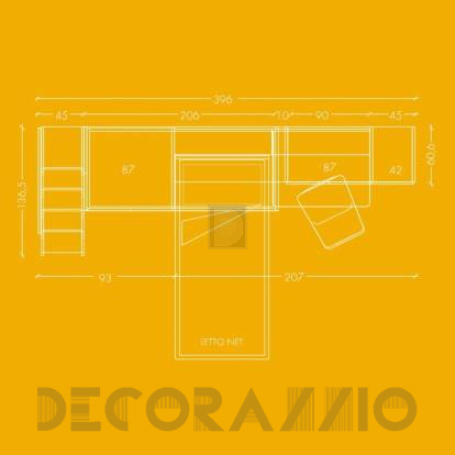 Комплект в детскую Clever Camerette a Soppalco - Cl41