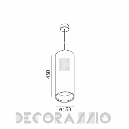 Светильник потолочный подвесной (Люстра) Wever & Ducre CONCRETE TUBE 4,5 - 887642