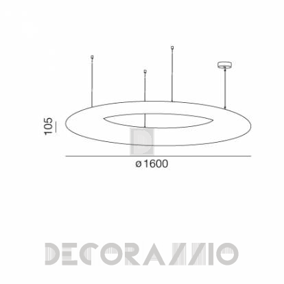 Светильник потолочный подвесной (Люстра) Wever & Ducre SUPER GIGANT LED - 14313