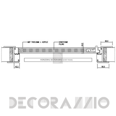 Двери межкомнатные распашные Romagnoli BRIO - BR1V