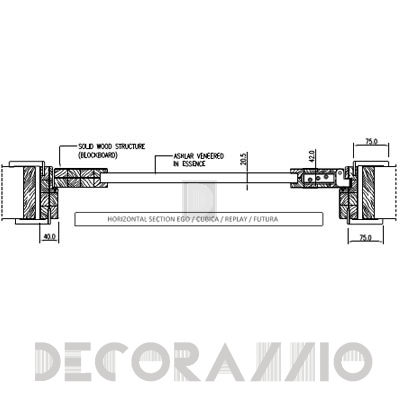 Двери межкомнатные распашные Romagnoli Cubica - CB1B2V