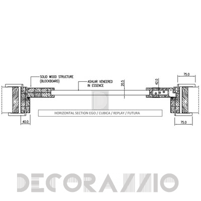 Двери межкомнатные распашные Romagnoli ELLISSE - SS1B2V