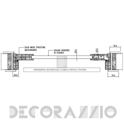 Двери межкомнатные распашные Romagnoli ELLISSE - SS2B1V
