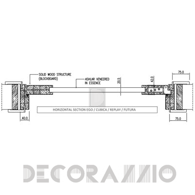 Двери межкомнатные распашные Romagnoli FUTURA - FT2B1INS