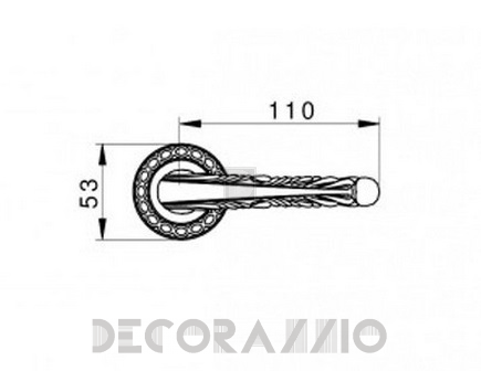 Ручки для распашных дверей подвижные Mestre DECORATIVE DOOR IRONMONGERY 2013 - 0R7032.000.01
