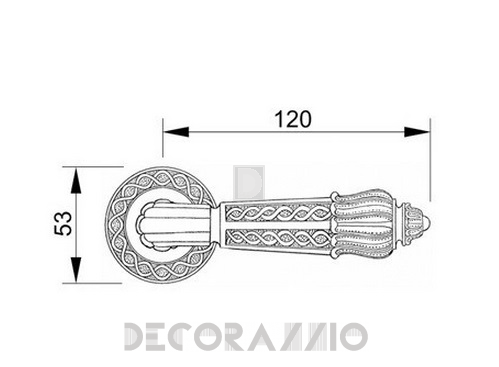 Ручки для распашных дверей подвижные Mestre DECORATIVE DOOR IRONMONGERY 2013 - 0R7030.000.44