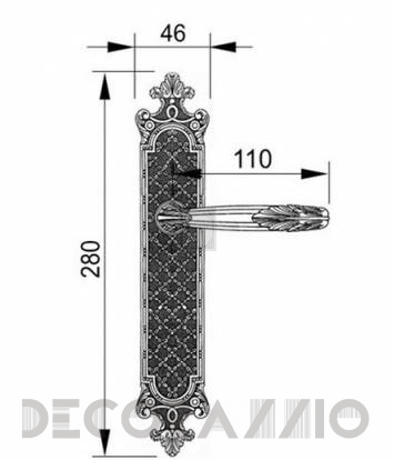 Ручки для распашных дверей подвижные Mestre DECORATIVE DOOR IRONMONGERY 2013 - 0A3650.000.30