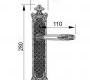 Ручки для распашных дверей подвижные Mestre DECORATIVE DOOR IRONMONGERY 2013 - 0A3650.000.30