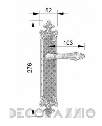 Ручки для распашных дверей подвижные Mestre DECORATIVE DOOR IRONMONGERY 2013 - 0A3600.000.30