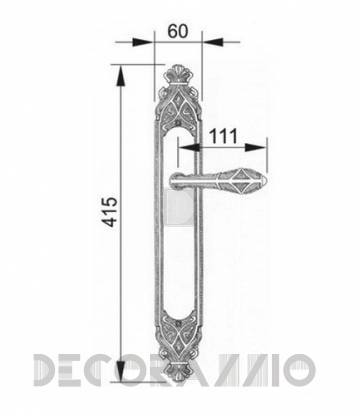 Ручки для распашных дверей подвижные Mestre DECORATIVE DOOR IRONMONGERY 2013 - 0A3232.000.12